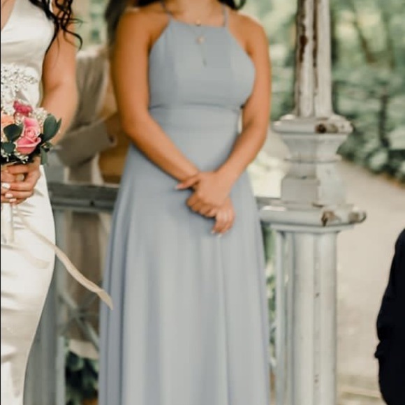 Baby blue bridesmaid / prom dress - Picture 3 of 4